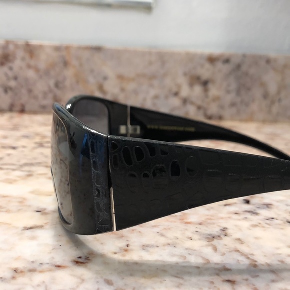 Rectangular reader sunglasses black lenses - Picture 5 of 6